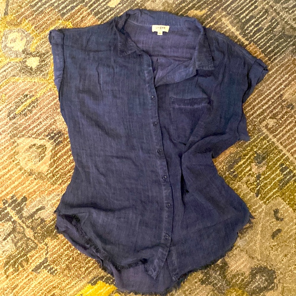 Umgee indigo washed top size large